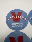 Victory Brewing Company Beer Coasters Set Of 4 Blue Red Logo Bar Brewery