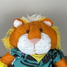 Fisher Price Puffalump Lion Plush Stuffed Animal Orange Shirt Nylon 80s