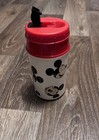 Vintage Mickey Mouse Head Lunchbox W  Thermos