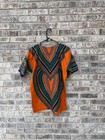 Mens Dashiki Shirts African Blouses Womens Top Vintage 70s Hippie Boho One Size