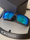 Oakley Gascan Rectangular Sunglasses Black blue Lens Oo9014 New