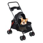 4 Wheels Dog Cat Stroller outdoor Travel Pet Folding Stroller cage Stroller