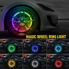 17 5  Rgb   Chasing Flow Double Row Led Wheel Ring Rim Lights Set For Truck Car