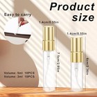20 Pcs Perfume Bottles 3ml   5ml Empty Gold Mini Sample Bottle Clear Fine Mist