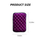Bling Car Armrest Cover  Crystal Rhinestone Fluffy Automotive Armrest Purple