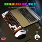 Snpurdiri 60  Wireless Gaming Keyboard And Mouse Combo orange Backlit Recharg   