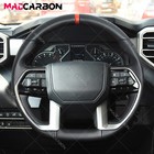 Leather Steering Wheel Red Ring For 23  Toyota Tundra Tacoma Sequoia 4runner