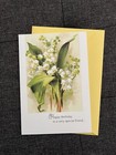 Hallmark Birthday Greeting Card Lily Of The Valley Bouquet Of Flowers For Friend