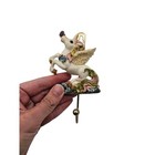 Vintage 1990s Ceramic Unicorn Wall Hanging Hook Hand Painted Figure