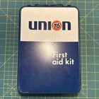 Vtg Union 76 Gas Oil Station First Aid Kit Gas Company Advertising Metal Sign