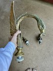 Antique Swan Faucet Brass Gold Sink Tub Fixture With Handles Vintage Gorgeous