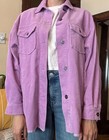 Zara Women s Purple Corduroy Long Sleeve Button Up Shirt Jacket Shacket Size S