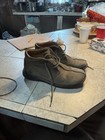 B  rn Men s Brown Leather Chukka Ankle Boots Rubber Sole Lace-up Round Toe
