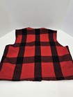 Vintage Ll Bean Buffalo Plaid Wool Vest Men s Xl Made In Maine