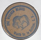 1884-1959  Britton  South Dakota  75th Anniversary  Token  Buffalo Wooden Nickel