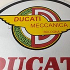 Vintage Ducati Porcelain Sign - Motorcycle Dealership Service Auto Biker