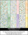 Stampin Up   Hand Penned   Dsp  24 Sheets 6x6 Paper  Beautiful Florals  Rare 