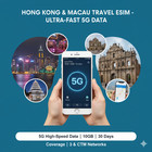 China Hk Macau Travel Esim   10gb High-speed    7-30 Days   Instant Qr Code