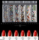 1304pcs 6mix Size Crystal Flat Back Rhinestone Gem Nail Art Case Decoration Diy