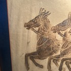 Thai Temple Charcoal Rubbing Rice Paper Art Horses