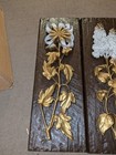 Syroco Floral Wall Plaques Vintage 1966  Set Of 3 Flower Mcm Excellent Condition