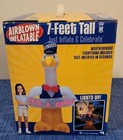 Vtg     Gemmy     7ft Airblown Inflatable     New Born Baby Announcement Boy girl