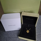 Vc   Arpels Vintage Alhambra 1 Motifs Guilloche 18k Yellow Gold Necklace
