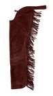 Western Shotgun Fringed Chaps - Suede Leather - Black Or Brown - Xs s m l xl