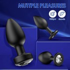 Body Massager Set Rechargeable Waterproof Silicone Remote Control Black