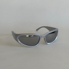 Y2k Grey Silver Vintage Sunglasses     Unique Frame Shape  Unisex  Uva Uvb  New