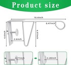 Moonoom 4 Pcs Adjustable Vinyl Fence Hooks  Patio Hangers Decorative 4pcs White