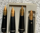 Vintage 11 Osmiroid Fountain Pen Black gold  Nip Tip  England Guc