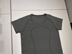 Lululemon Top Women s 12 Black White Fitness Run Swiftly Vent Shirt Gym Yoga