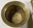 Antique Heavy Solid Brass Mortar   Pestle Pharmaceutical Apothecary 2 5    Tall