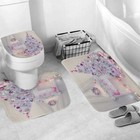 White Christmas Tree Shower Curtain Set Bathroom Rug Floor Mat Toilet Cover