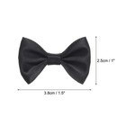 80pcs Black Bow Ties 1 5 x1  Mini Bowknot For Little Satin Bows