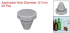 25pcs Silicone Plugs Rubber Round Snap In Locking Hole Plugs For 6-7mm Hole Grey