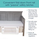 Hiccapop Convertible Crib Bed Rail For Toddlers  16x33 Inches  White 