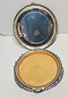 Vintage Art Deco Double Compartment Silver Mesh Compact