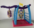 Fingerlings  Interactive Baby Monkey Lot Of 2 And- Jungle Gym Playset By Wowwee