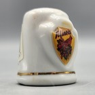 Lipco Illinois Souvenir Thimble Cardinal State Bird Shield White Gold