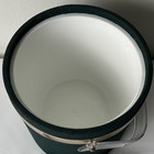 Green Insulated Ice Bucket W  Lid  Clear Handle  Plastic metal  8 In