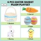 6 Pcs My First Easter Basket Plush Playset  Baby Easter Baskets For Kids