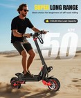 J15max 48v 18ah 1600w Electric Scooter For Adult 10 off Road Fat Tires Speed 