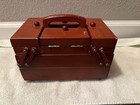 Singer Sewing Box Accordion Fold Out Wood Vintage Mini 8 X 5  