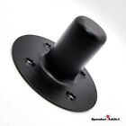 Pair Steel Speaker Pole Mounting Socket Cup Top Hat 1-1 2  Tripod Stand Black