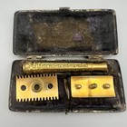 Antique King Gillette Safety Razor Pocket Edition-gold Tone With Metal Case