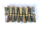 12 Solid Brass Knobs Mcm Mid Century Modern Atomic Art Deco Vintage Drawer Pulls