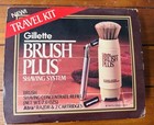 Vtg 1984 Gillette Brush Plus Shaving System W  Atra Blades Travel Kit brand New