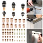 58pcs Manual Rivet Nut Tool Kit M3-m10 Carbon Steel Threaded Inserts Auto   Diy